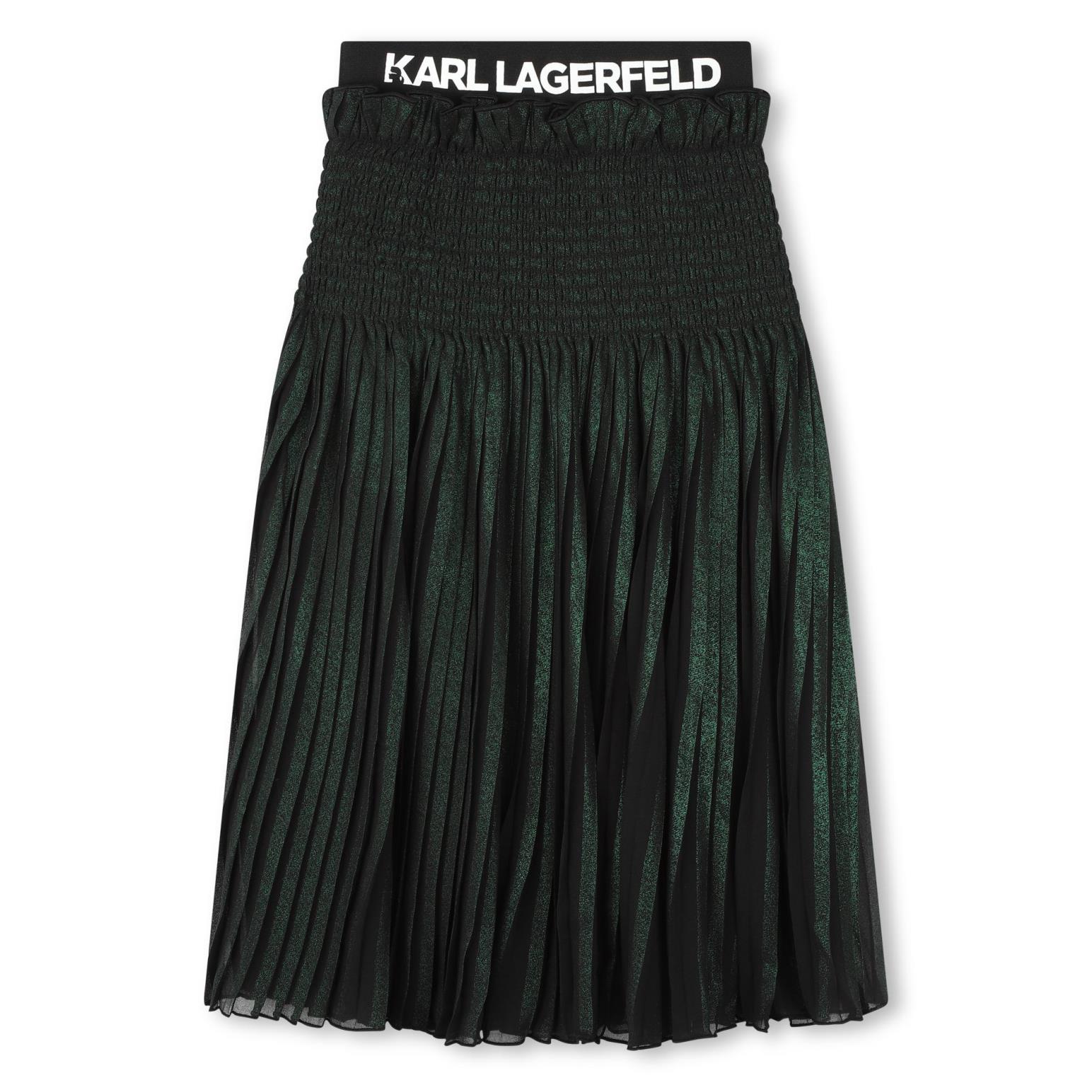 Karl Lagerfeld Pleated Iridescent Midi Skirt 6Y - 8Y